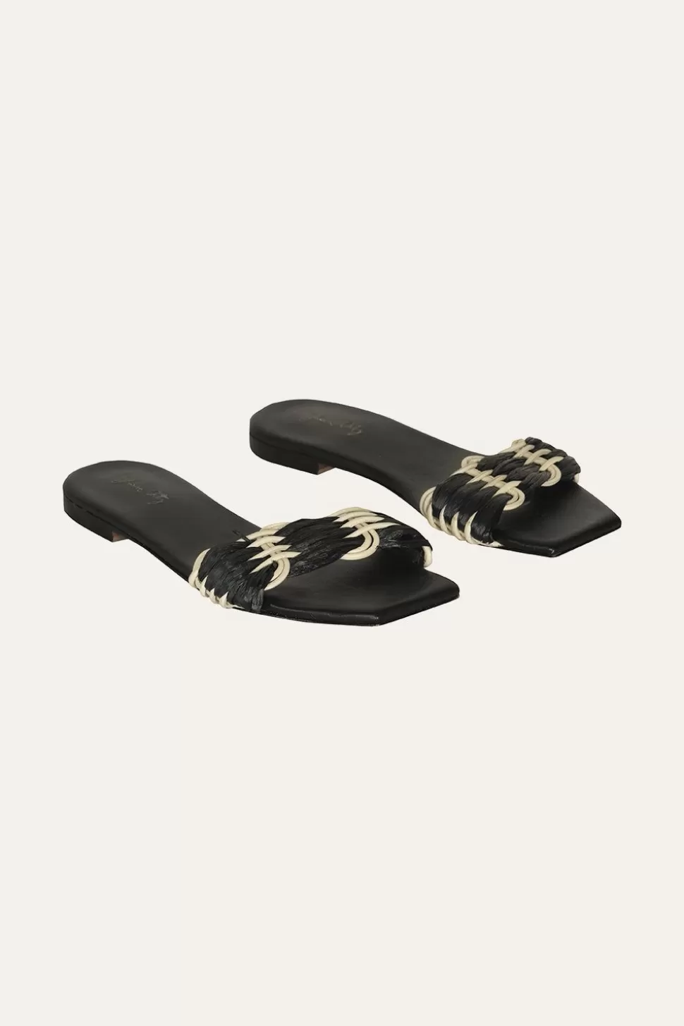 Johanna Ortiz Shoes | Hidden Messages Flats In Black & Ecru