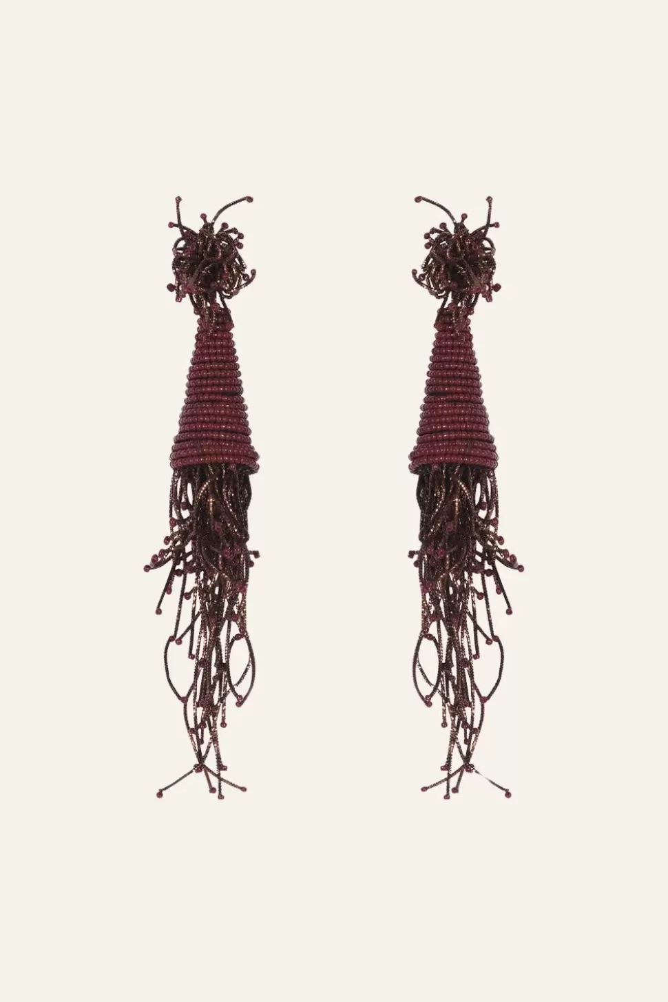 Johanna Ortiz Jewelry | La Boheme Earrings In Dark Burgundy