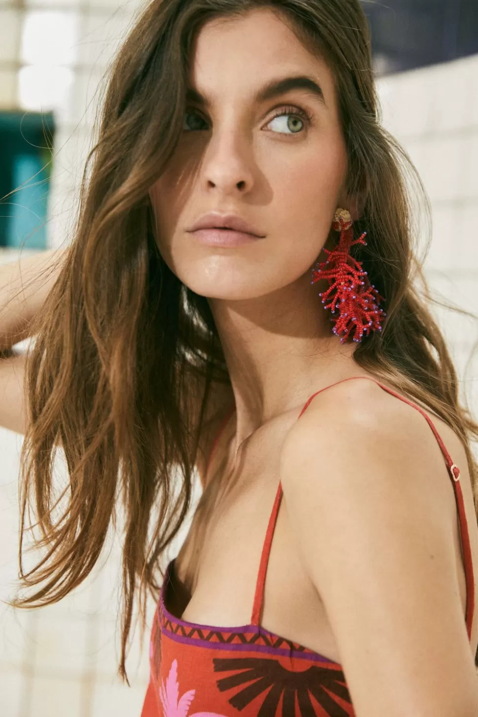 Johanna Ortiz Jewelry | Leyendas Africanas Earrings In Red