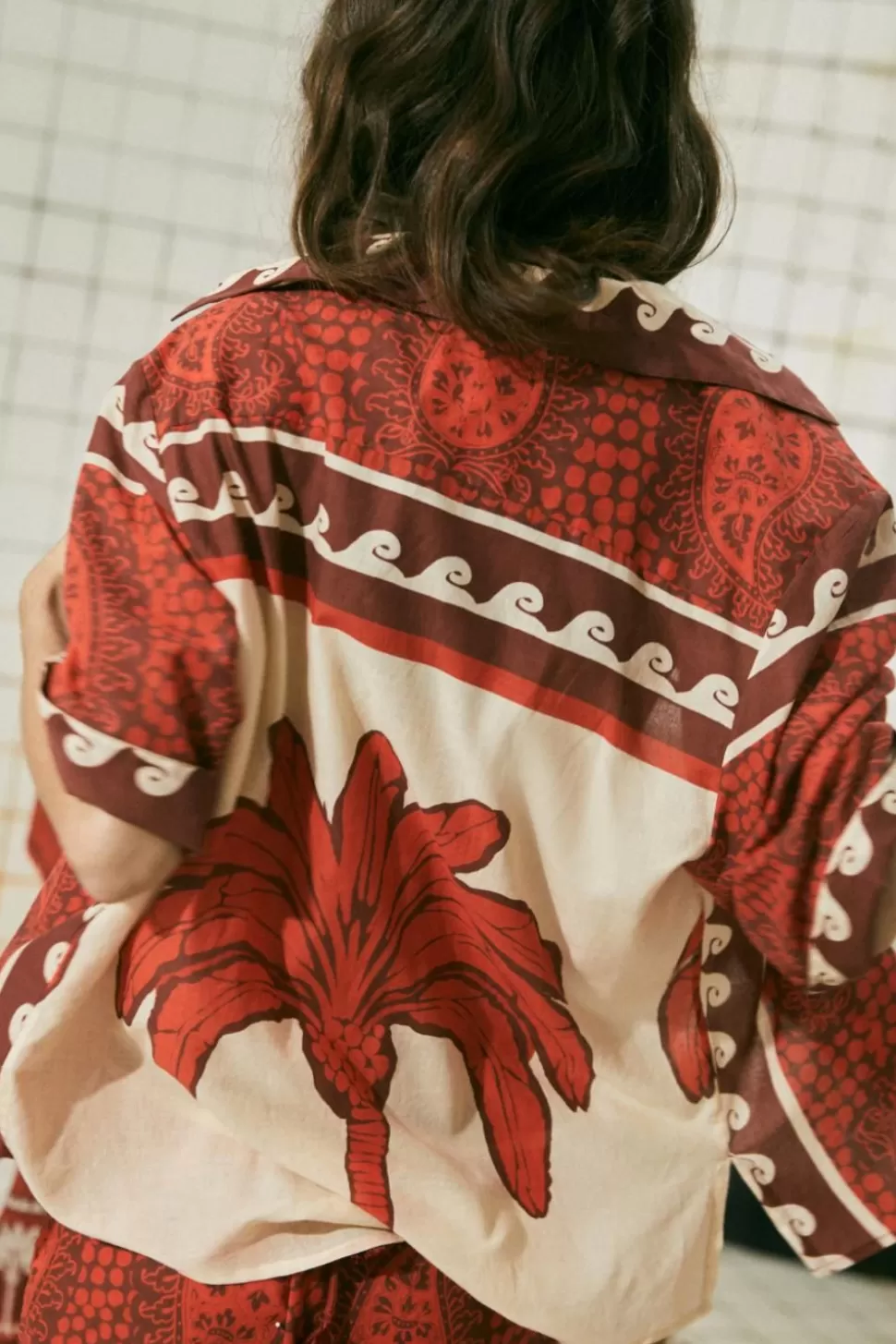 Johanna Ortiz Tops | Paisley Situation Shirt In Red