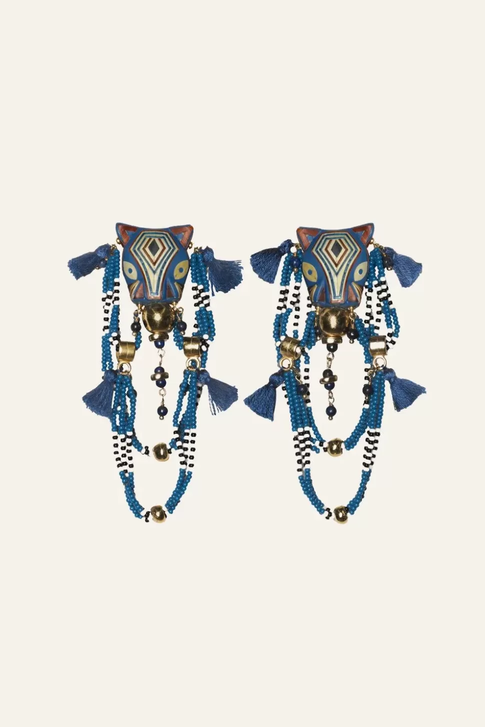 Johanna Ortiz Jewelry | Welcome To The Jungle Earrings In Indigo