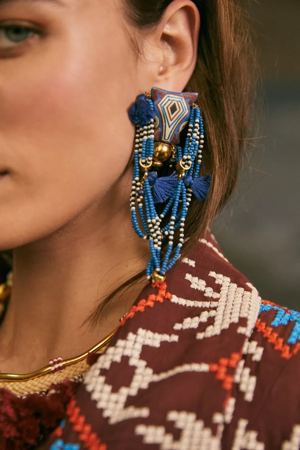 Johanna Ortiz Jewelry | Welcome To The Jungle Earrings In Indigo